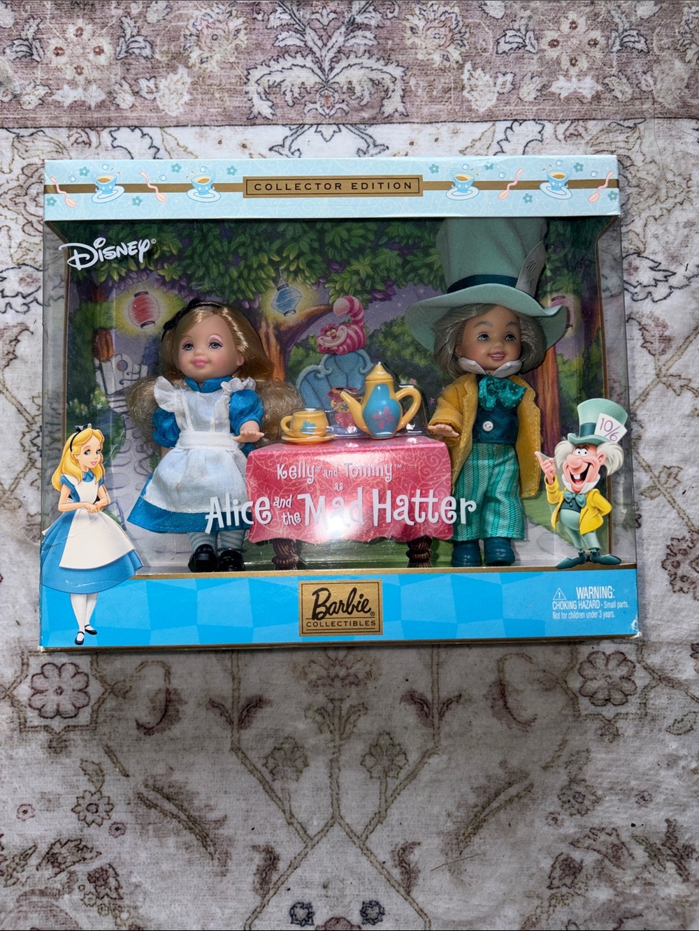 Barbie Kelly & Tommy Alice in Wonderland Set - 2002 Mad Hatter & Alice - Picture 1 of 9